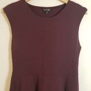 New TOPSHOP A-Line Dress - Maroon Color